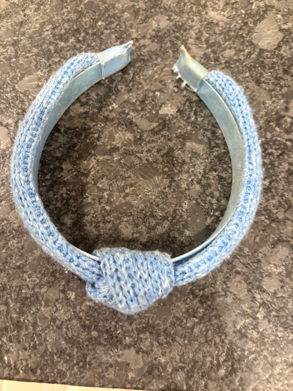 Light Blue Knotted Fabric Headband